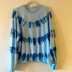 LE LIS Tie-dye blue Sweatshirt Sz M